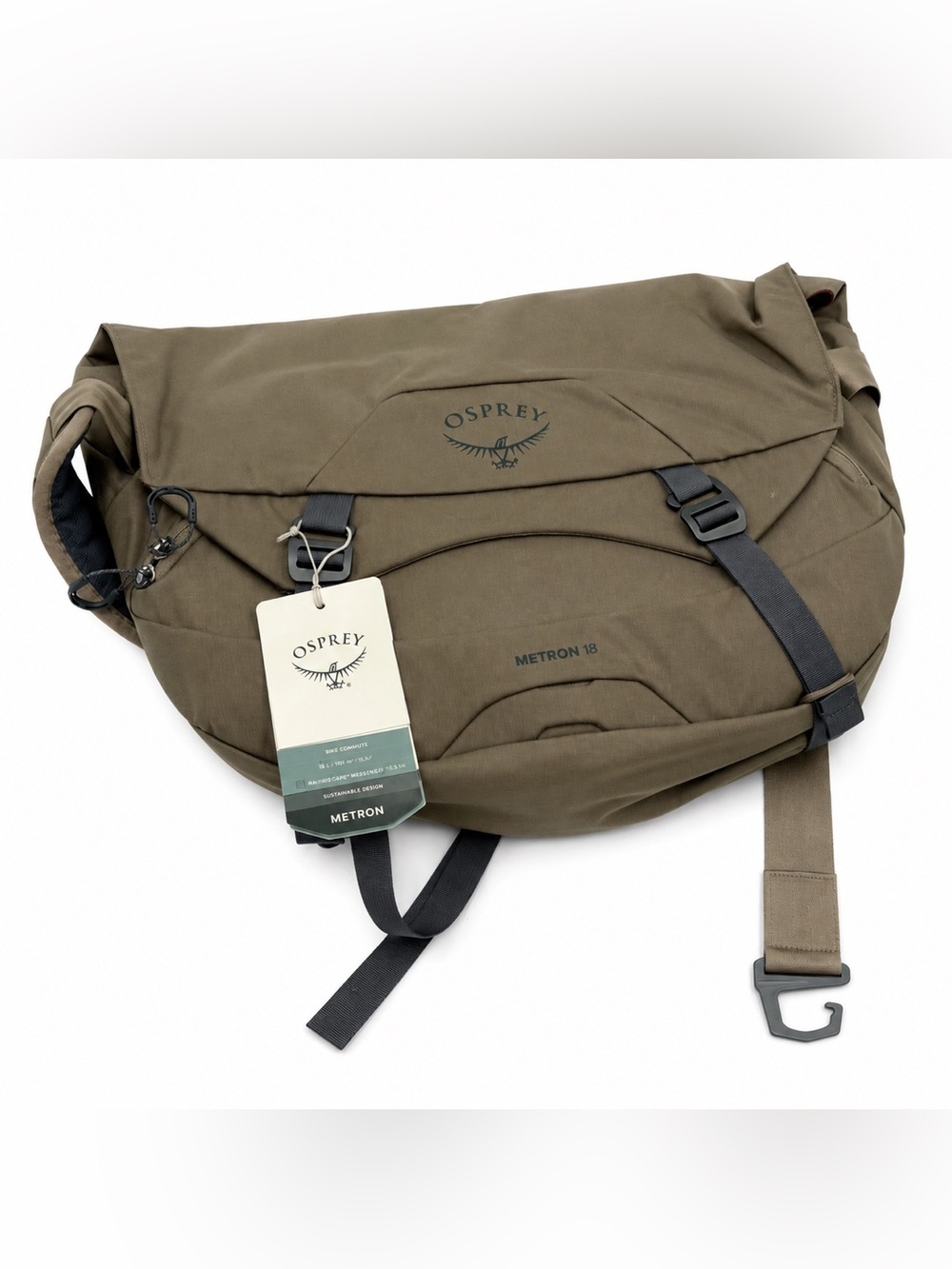 Osprey Metron 18 Messenger Bag Tan Concrete NWT Bike Commute Laptop Bag